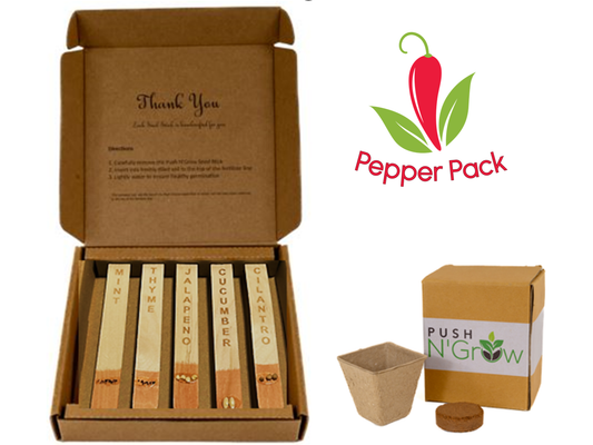 pepper seed stick pack in a box